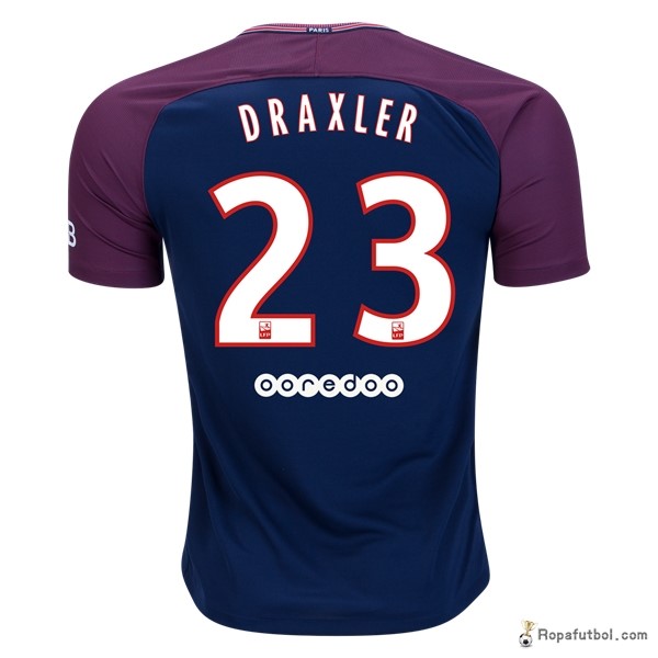 Camiseta Paris Saint Germain Replica Primera Ropa Draxler 2017/18 Azul